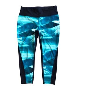 Exersion Women’s Leggings Activewear Size XXL Teal And Black